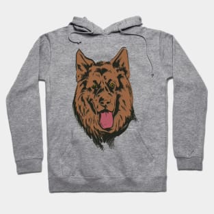 A German Shepherd head  Sketch. Hoodie